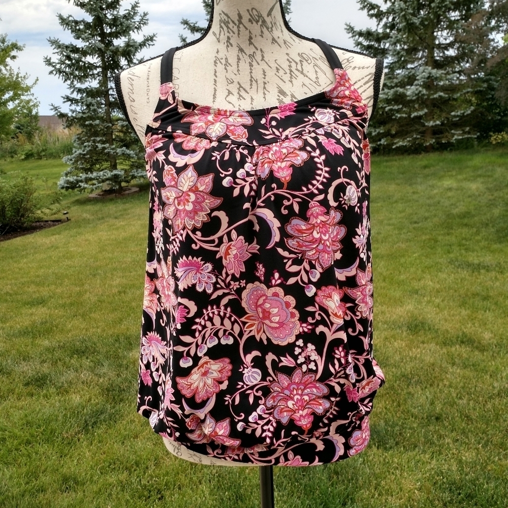 XL (6DD) Land's End Floral Tankini Top!